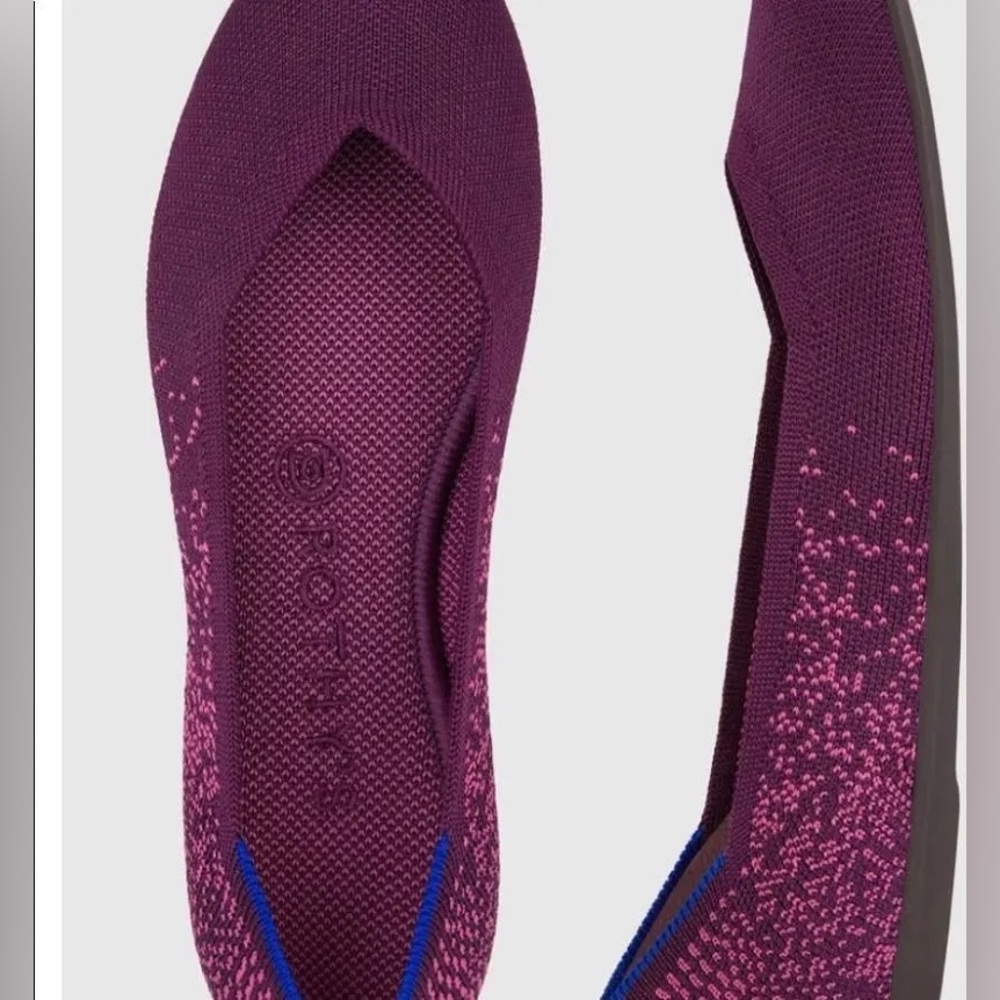 Rothys Retired Fig Python Flats Rubber Size 11 - image 3